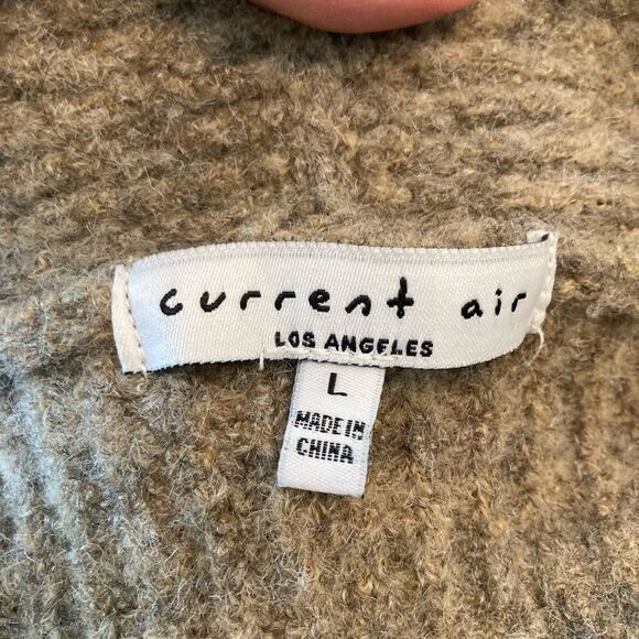 Current Air Los Angeles Cozy Marled Ribbed Sweater w/V neck surplice, side vents - Picture 6 of 8